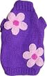 Couture Dog | Purple Dog Sweater with Pink Flowers M