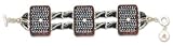  : BEADWORK BRACELET AZURE NIGHT 7.7 W X 1.4 L