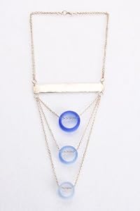 Necklace Hammered 3 Ring