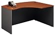 Series C Auburn Maple Right L Bow Desk By Bush Furniture