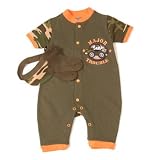 Only Boys by bon bebe - Baby Camo 3-Piece Sleep 'N Play Set (Army Green), Available in Multiple Sizes