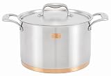 Marco Pierre White Stainless Steel with Copper Base 24cm Deep Stockpot + Lid  from BEKA (UK) LTD