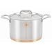 Marco Pierre White Stainless Steel with Copper Base 24cm Deep Stockpot + Lid