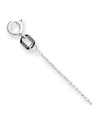 14K White Gold 0.5mm Cable Rope Chain Necklace
