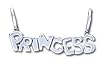 Solid Sterling Silver Princess Charm