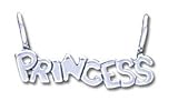 Solid Sterling Silver Princess Charm