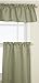 Lorraine Home Fashions Facets Room Darkening Blackout Tier Curtain Pair, 55 by 36-Inch, Green