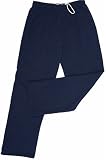 Adult Unisex Drawcord Waist Fleece Pants Navy Blue