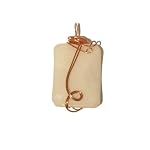 Dolomite Pendant 06 Wire Wrap White Stone Copper Rectangle Swirl 2.1