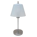 Touch Lamp with Glass Shade - Silver