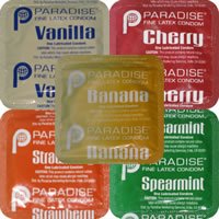 Paradise Assorted Flavors: 100-Pack of Flavored Condoms
