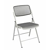 ProGrid Seat and Back Folding Chair, 2-Pack, Black Finish