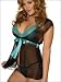 Teal The End of Time Babydoll , MEDIUM, BLACK