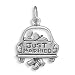 Wedding Just Married Charm Sterling Silver, Made in the USA