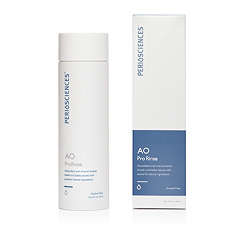 Alcohol Free AO ProRinse Sensitive Mouthwash with Antioxidants By Periosciences (10 Fl Oz Bottle) Premium Mouthrinse - Freshens Breath and Soothes Sensitive Oral Tissues