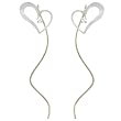Goldfill Sterling Silver Cubic Zirconia Heart Earrings