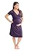 Kindred Bravely The Angelina Ultra Soft Maternity & Nursing Nightgown Dress (Eggplant, Medium)
