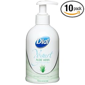 Dial Yogurt & Aloe Vera Nourishing Hand Wash, 9.375-Ounce Pump Bottles (Pack of 10)