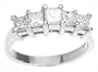 .60Ct. 14K. White Gold Princess Cut Diamond Anniversary Ring