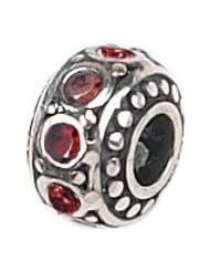 Genuine Zable (TM) Product. 925 Sterling Silver January Birthstone Wheel Bead Charm. 100% Satisfaction Guaranteed.