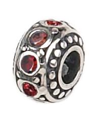 Zable Birthstone Wheel - January Birthstones Sterling Silver Charm