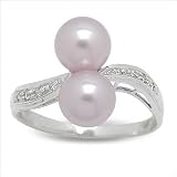 Size 9 14K white gold Kamil Freshwater cultured pearl ring
