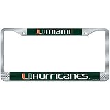 Miami Hurricanes NCAA Chrome License Plate Frame