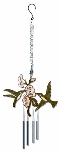Sunset Vista Hummingbird Bouncy Mini Wind Chime, 11-Inch Long