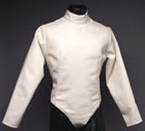 Mens Practice jacket, comfortable white fabric, zipper in the back, regulation