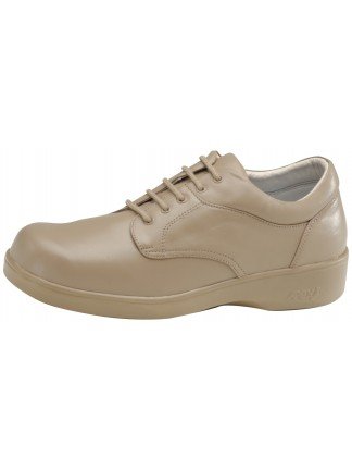 Womens Apex Taupe Biomechanical Lace Shoe, Recommended for diabetes and arthritis