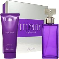 Eternity Purple Orchid by Calvin Klein for Women 2 Piece Set Includes: 3.4 oz Eau de Parfum Spray + 3.4 oz Body Lotion