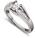 Jewelry : 1/3 ctw. Princess Cut Diamond Bridge Engagement Ring