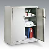 31TRKPTEDQL. SL160  ALERA Assembled High Storage Cabinet, 2 Adjustable Shelves, 36 x 18 x 42, Light Gray