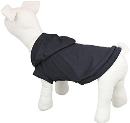 FastPet Blank Basic T Shirt Pet Plain Clothes Dog Casual Coat, Medium, Black