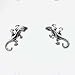 Tiny Lizard Stud Earrings in Sterling Silver, #11515