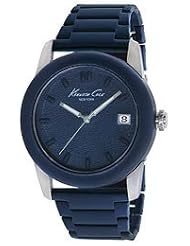 Kenneth Cole New York Womens KC4880 Classic Round Silver Case Blue Dial Watch