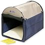 Petmate Portable Pet Home Intermediate, Khaki/Navy