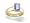 14K Yellow Gold Genuine Emerald-cut Tanzanite Solitaire Ring - Size 4