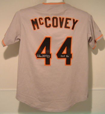 Willie McCovey Autographed/Hand Signed San Francisco Giants Majestic Baseball Jersey