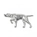 English Pointer Dog Pewter Lapel Pin