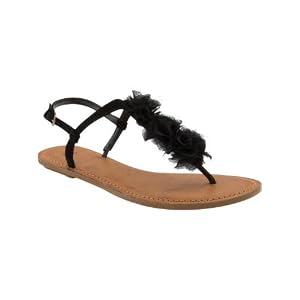 Gap Crinkle flower T-strap sandals by Gap