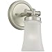 Sea Gull Lighting 44482-965 Newport 1-Light Wall Sconce, Antique Brushed Nickel Finish with Clear Highlighted Satin-Etched Glass