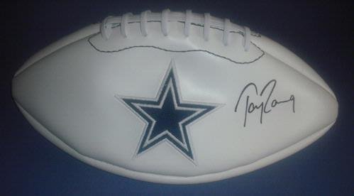 Tony Romo Autographed Football - Logo - Autographed Footballs