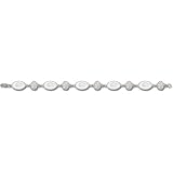 University of Georgia G & Bulldog Head Bracelet (Silver)