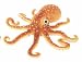 Plush Light Orange Octopus 13