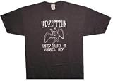 LED ZEPPELIN - United States Of America 1977 - Charcoal T-shirt