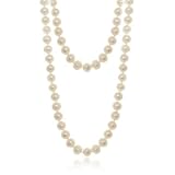 Bling Jewelry White Luminescence Freshwater Pearl Long 60" Necklace