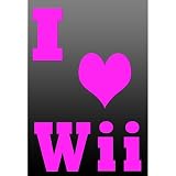 I Love Wii (Pink) Video Game Poster Print - 13x19