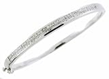 Illuminating 2.04ct Diamond Invisible Set Bangle Bracelet