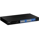 TRENDnet 16-Port 10/100/1000 Mbps Gigabit Web Smart Switch with 2 SFP Slots TEG-160WS